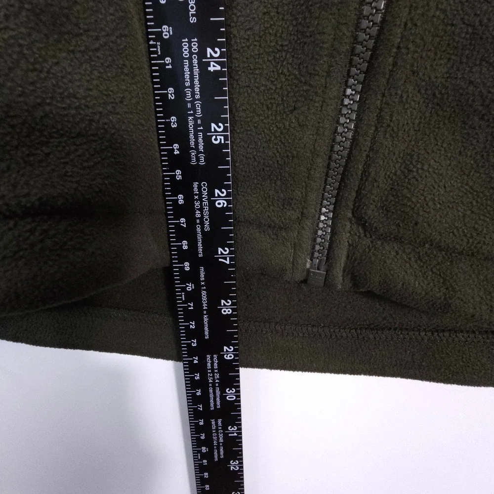 The North Face Fleece Jacket Mens M Olive Green Polartec‎ Full Zip Outdoor